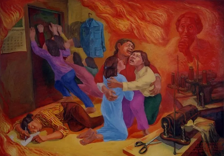 [8]圖4〈22個女兒死於大火〉金仁順 繪1988