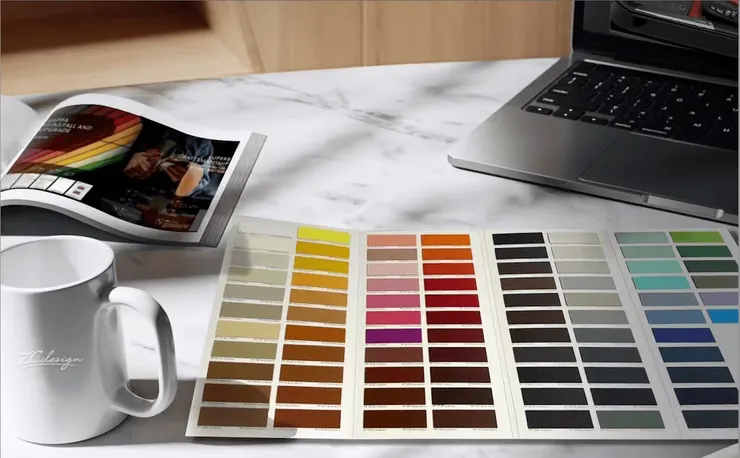 在椅套下訂前,先跟客戶討論想要製作的顏色與搭配