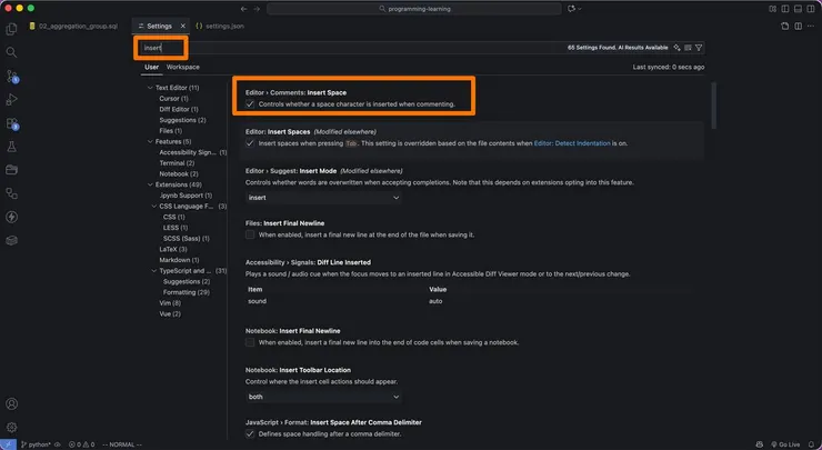 VS Code insert space setting.jpg