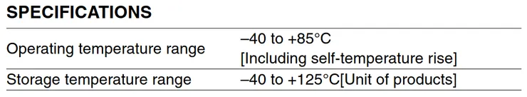 圖 1:TDK RLF 系列表貼式電感操作溫度範圍已包含自發熱因素。來源:TDK