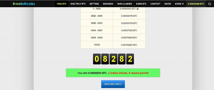 此圖為幣雕 BTC點賺網頁