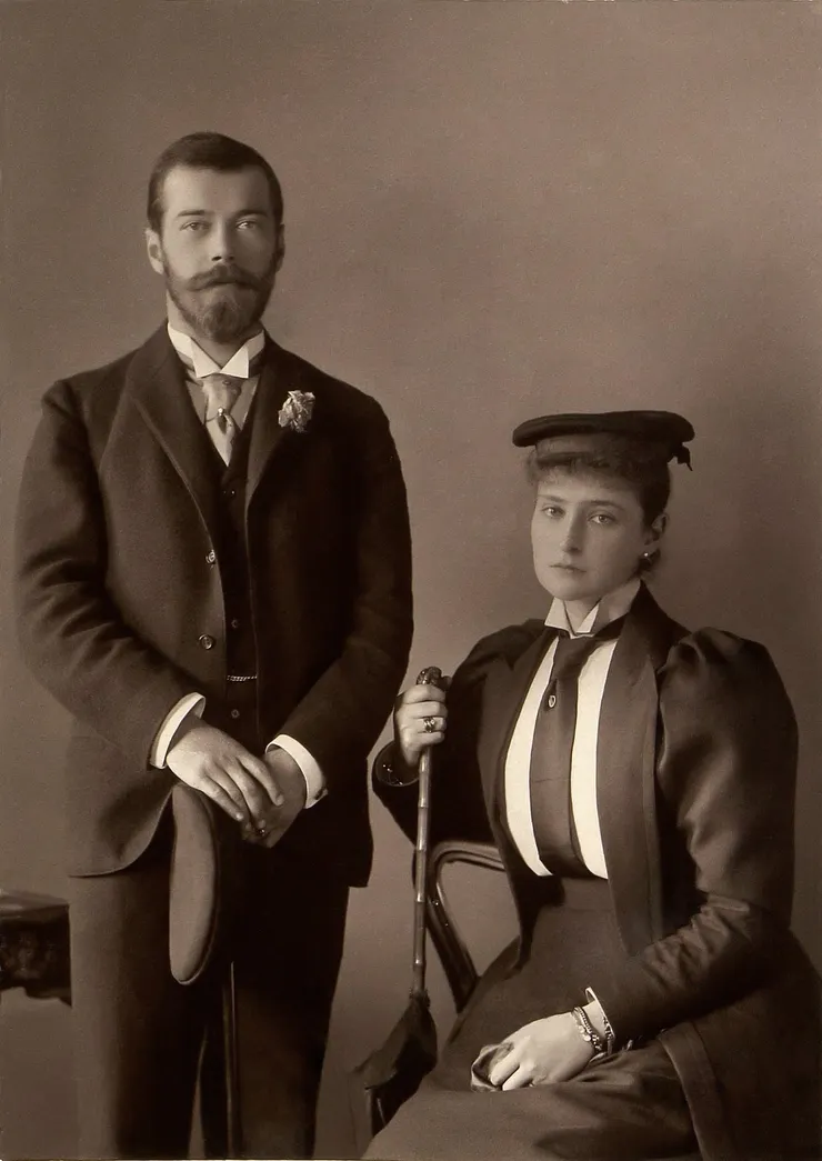 尼可拉二世夫婦。圖片來源：維基百科