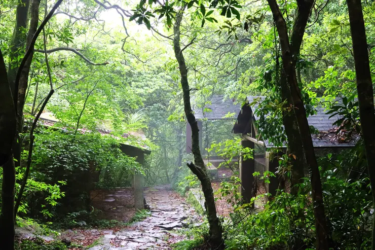 9:30來到憨丙厝地，在此稍做息，此為時過路旅人的中途休息站，設有柑仔店等小型店舖，販賣草鞋和糕餅等物品，如今整建為休憩亭。