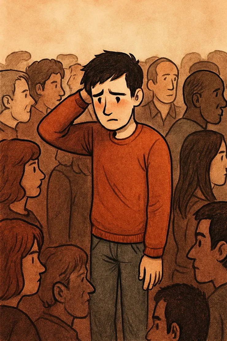 當今天真的有人讓他們自由發揮，反而無法擔起「自由」的重量。由 ChatGPT 生成。