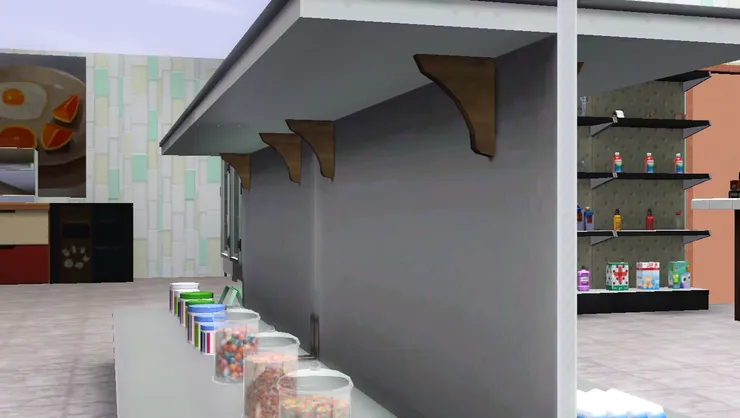 左邊的貨架底部。