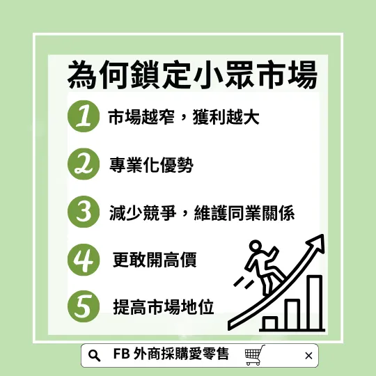鎖定小眾：市場越窄，獲利越大