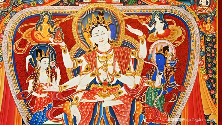 「尊勝佛母」又稱烏瑟膩沙尊勝佛母、頂髻尊勝佛母、佛頂尊勝佛母，乃長壽三尊之一，可主長壽。