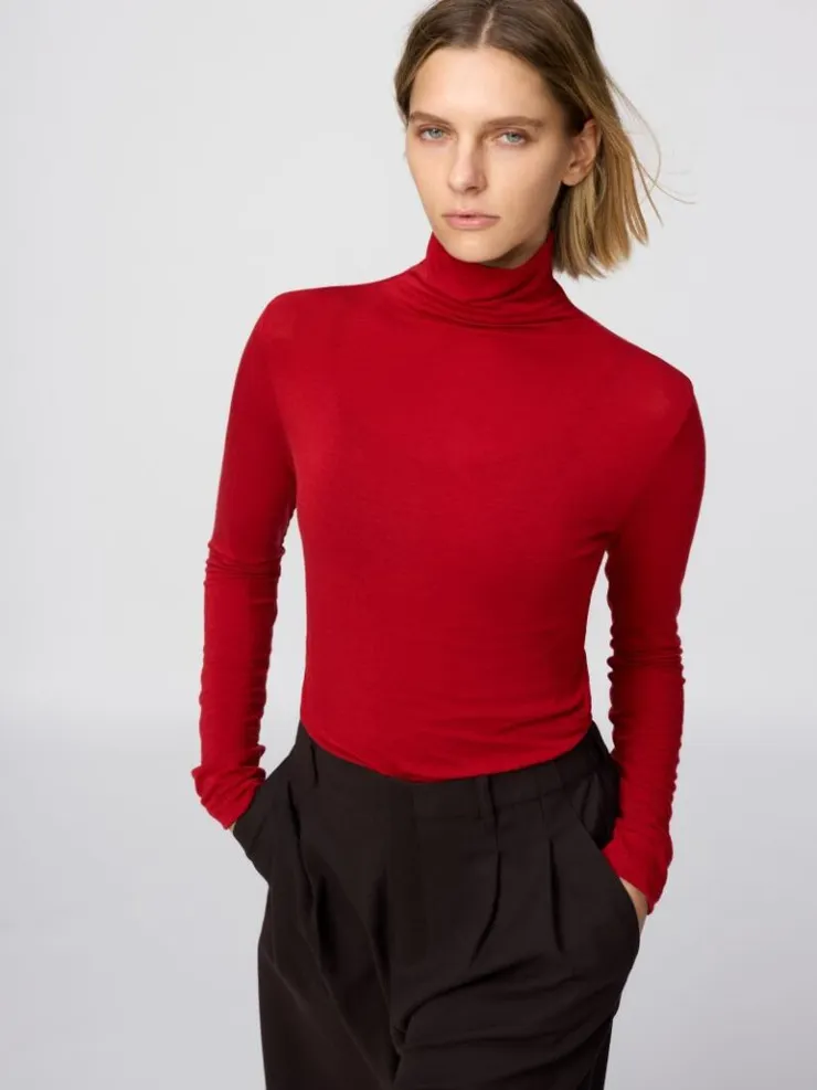 ▲478954 女裝 HEATTECH極暖 喀什米爾混紡高領T恤 售價NT$690