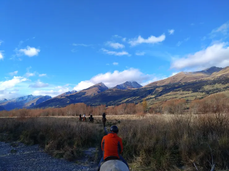 路途的景色，猶如騎馬走進油畫中。