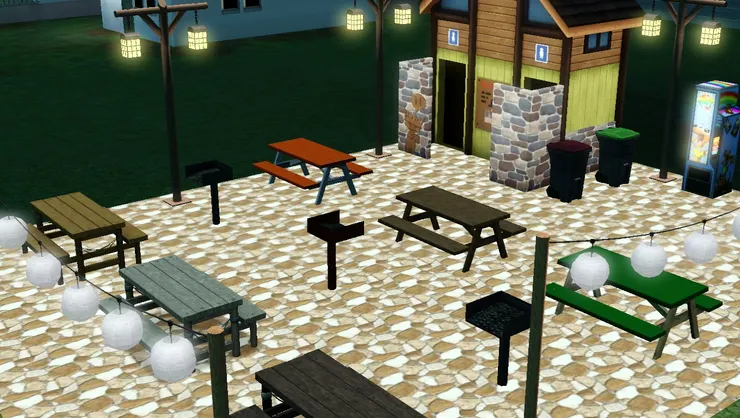 燒烤區晚上也很熱鬧。