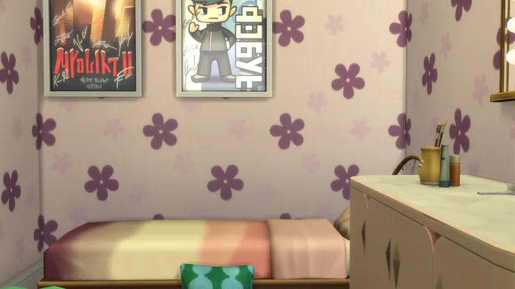 可愛的壁紙上出現了型格的明星簽名海報!