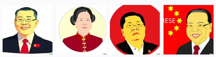 DALL-E 2畫出來的某人肖象，懂的都懂