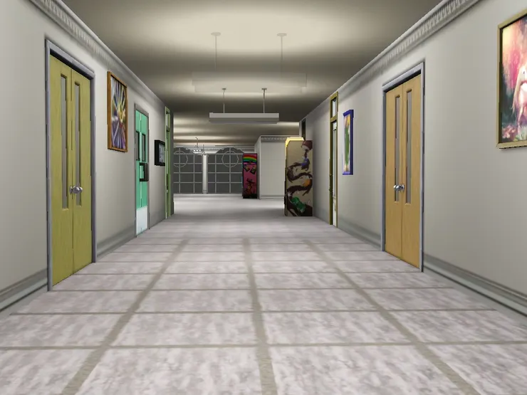 多用途活動室的門顏色各有不同，不會去錯地方。