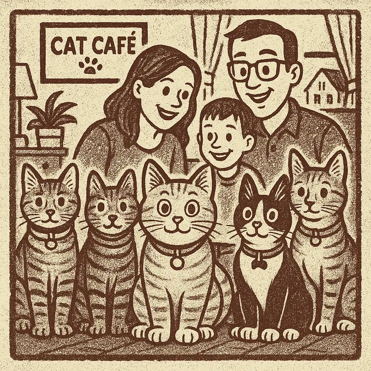 橡皮圖章風格以粗實單色線條為主，常見深褐或墨色，呈現出強烈對比與懷舊感。 畫面質感模仿印章壓印效果，邊緣略帶顆粒或不規則斑點，增添手工質樸風味。 構圖簡潔有力，細節刻畫俐落分明，廣泛應用於手作印章、復古標籤與設計識別上。