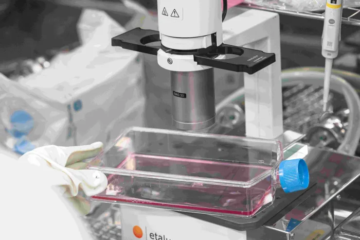 圖說：細胞治療「去中心化」成趨勢，生物製劑透過在地化生產，能大幅縮短冷鏈成本與等待時間，為搶救生命爭取存活關鍵。（資料來源：亞家生技）