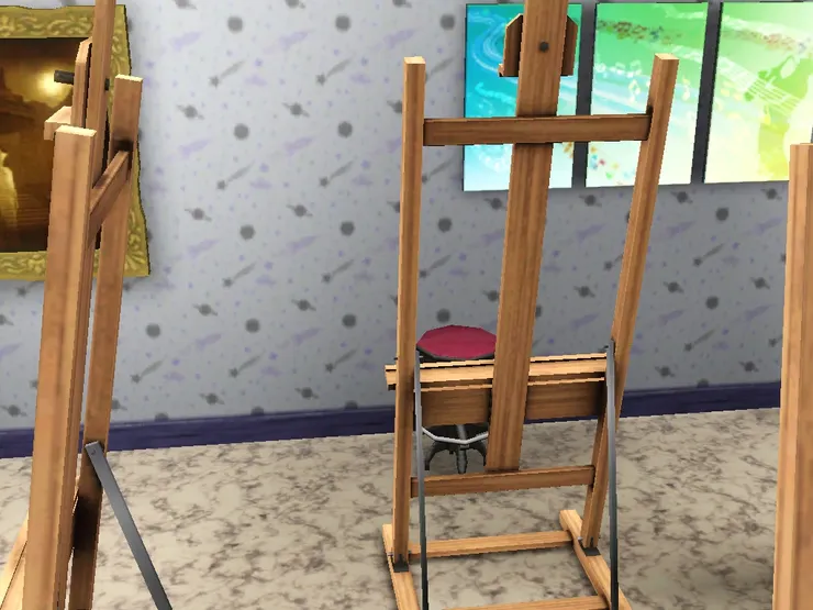 這麼高的畫架，方便畫大幅的畫。