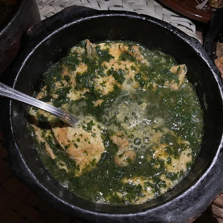 Molokhia with Egg,賣相不討喜但入口真的會微笑,我們連點了2次