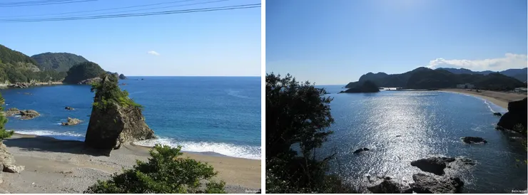 即將進入日和佐的沿岸風情