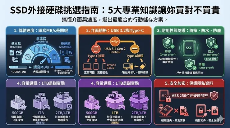 SSD外接硬碟挑選指南
