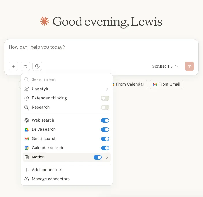 Claude 連接 Notion