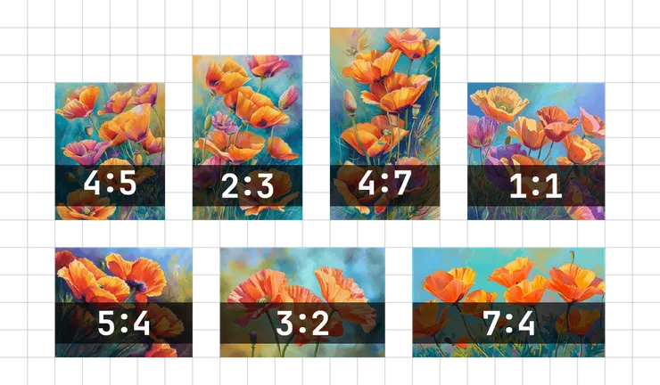 --aspect 或 --ar（資料來源：Midjourney 官網）