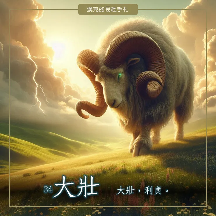 雷天大壯，過度陽剛，出手重，謹防傷人及自傷。（漢克設計，AI生成圖）