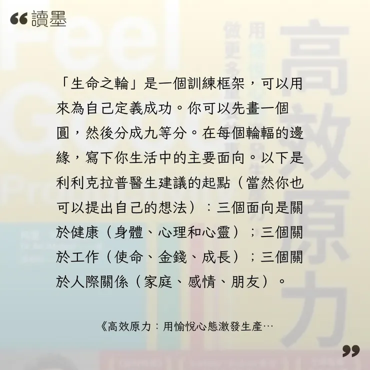 出自《《高效原力：用愉悅心態激發生產力，做更多重要的事》