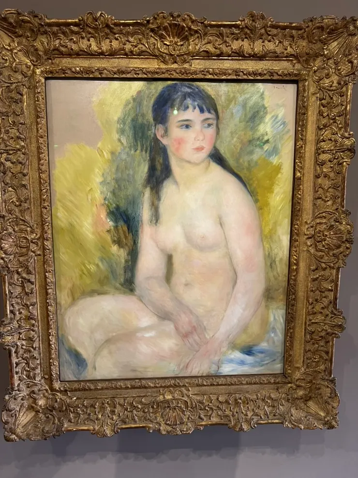 雷諾瓦的畫；Female Nude by Renoir, one of Rodin's collections