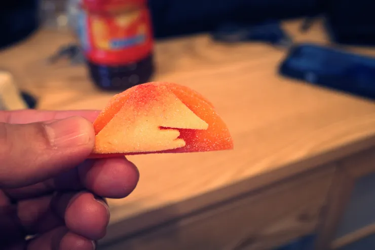 老闆説這是夕陽富士山