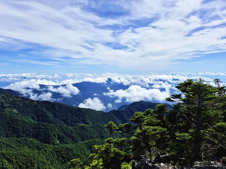 ▲稜線上的無敵展望及翻騰的雲海