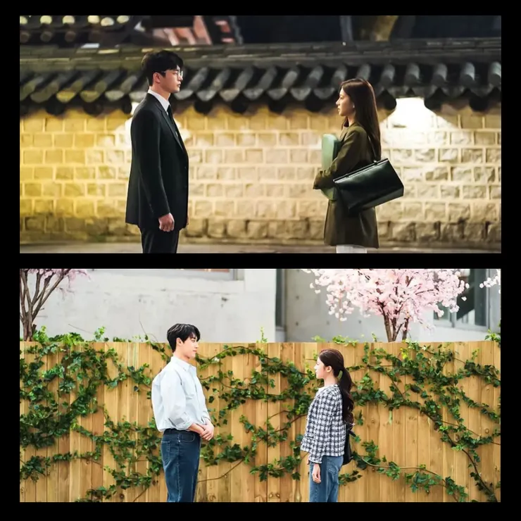 高允貞無論跟誰搭，畫面都很唯美！上圖：左為徐仁國，右為高允貞；下圖：左為李到晛，右為高允貞。（Source : 官方IG。）