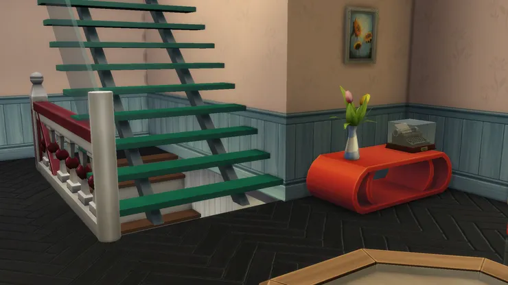 這個房子我特意每條樓梯都不同，而這種樓梯因為通透，所以垃圾都會掉到下面去。