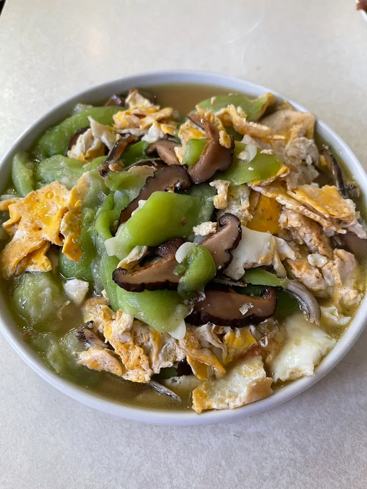 這次煮得稍久，絲瓜的口感軟了，有些可惜。