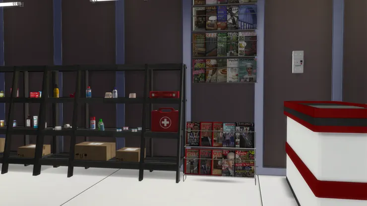 收銀處前有電燈開關。