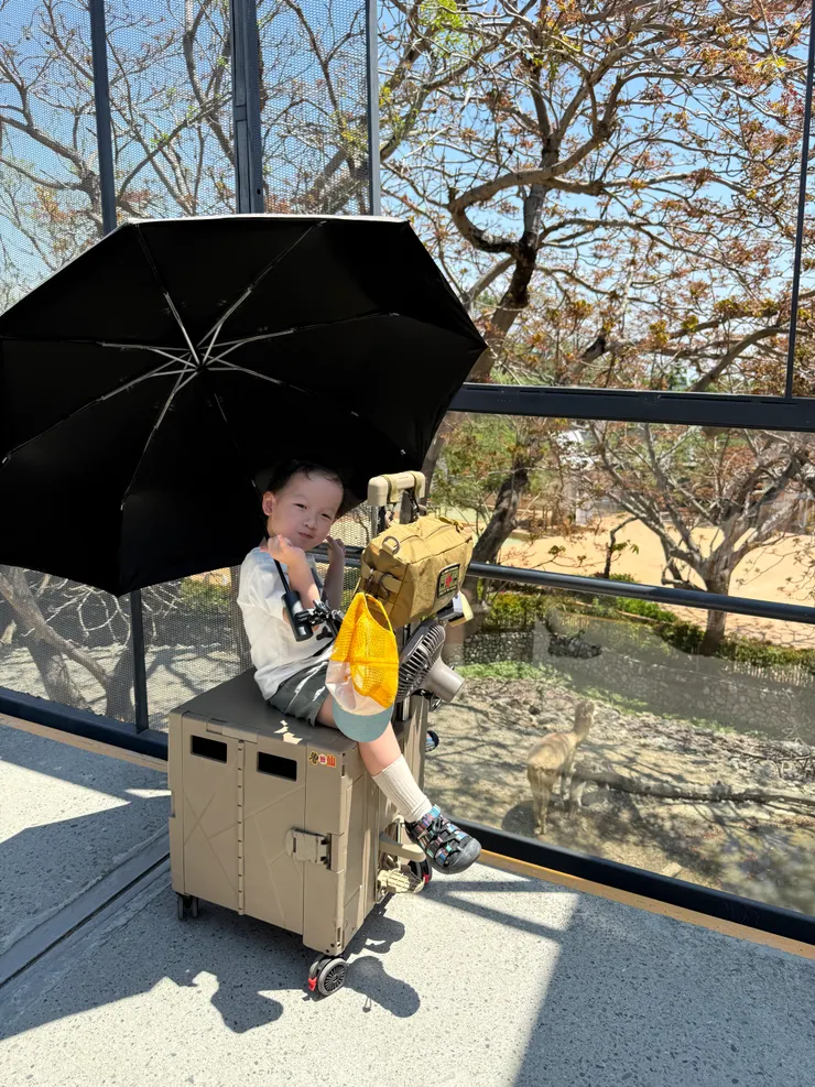 壽山動物園。孩子的防曬補水一定要做好！