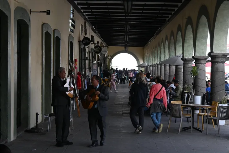 Cholula 的市中心廣場