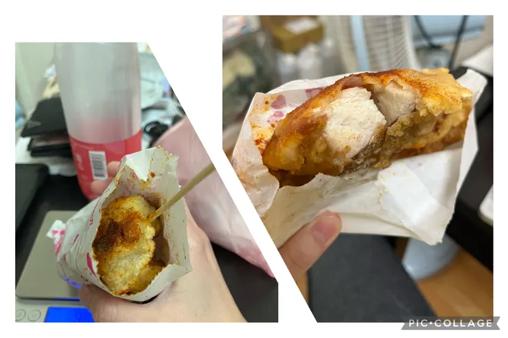 杏鮑菇跟脆皮G排。