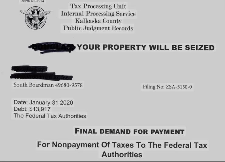 假信件真詐騙的政府單位信件。