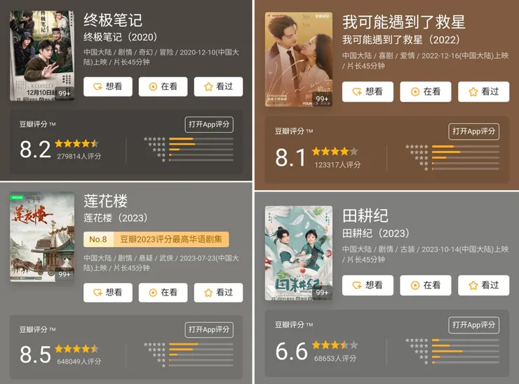 曾舜晞主演作品豆瓣評分