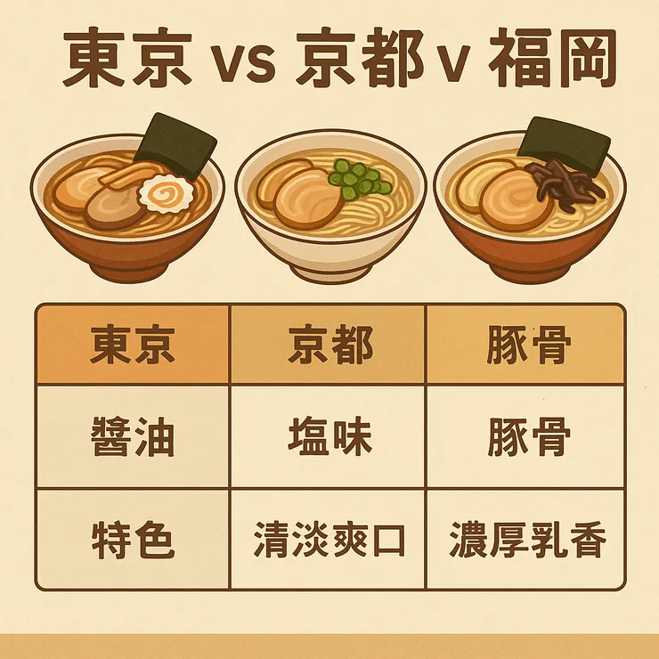 東京vs京都vs福岡🍜拉麵🍜比較