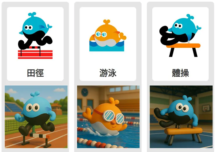 田徑、游泳、體操