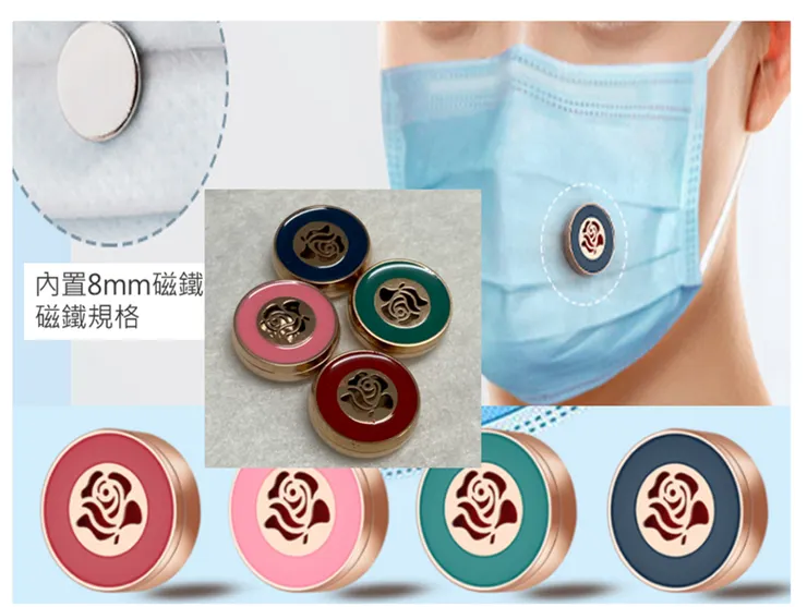 口罩香氛扣，已經流行多年，款式上千種，參考