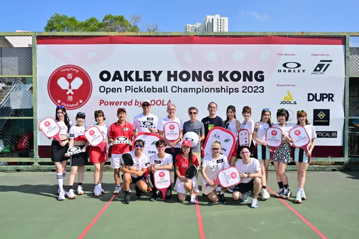 Oakley 香港匹克球公開錦標賽2023 開幕禮女子組合Lolly Talk一眾嘉賓合照