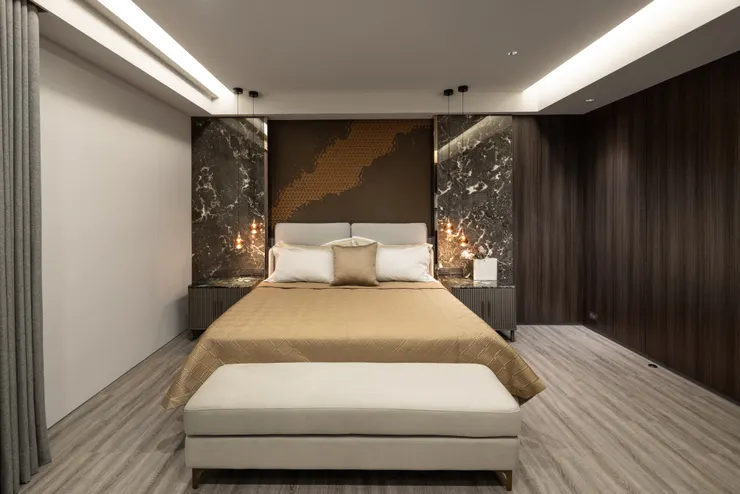 (作品呈現：高雄透天裝潢設計分享【郡天鑽】一窺時尚奢華豪宅的居家空間)