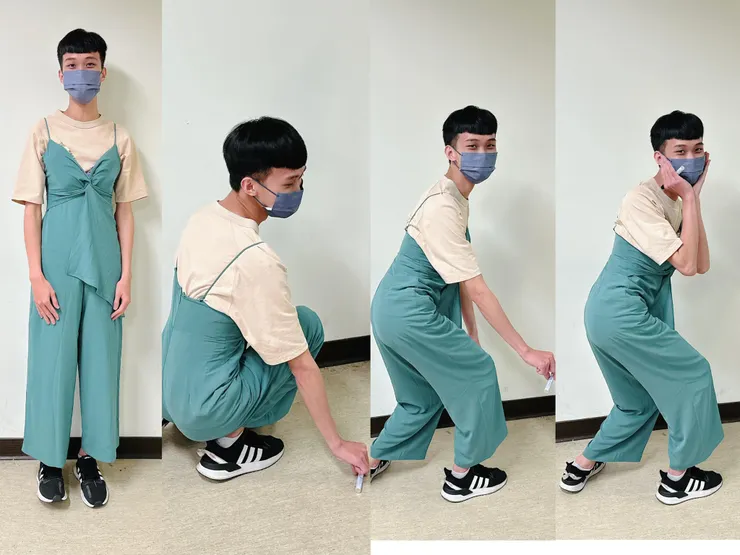 這張[女裝男穿]純粹想體現同學有多鬧～