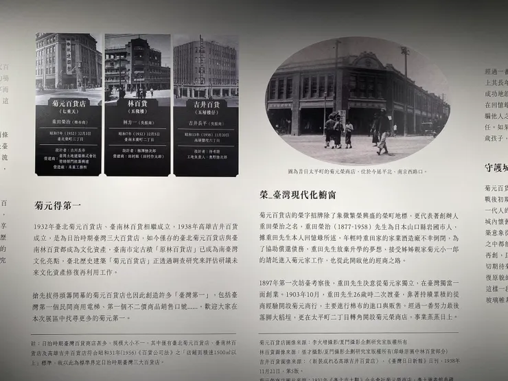 右圖為昔日位在太平町的菊元榮商店