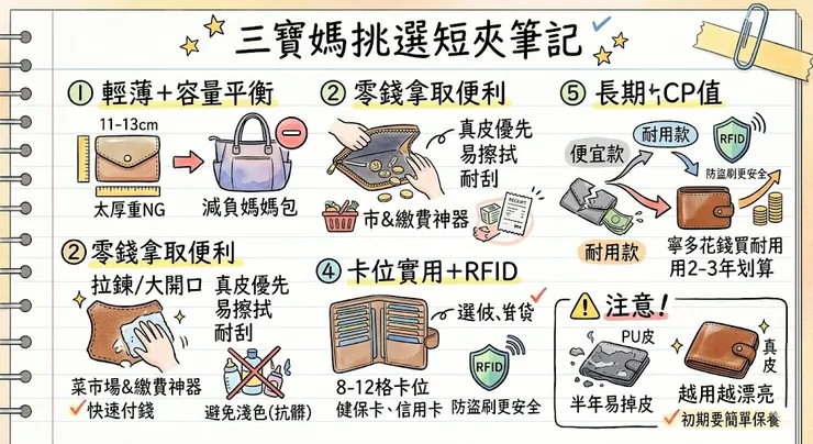 挑選短夾的重點跟應注意的地方