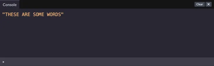 這個內建的method把字都變大寫了。