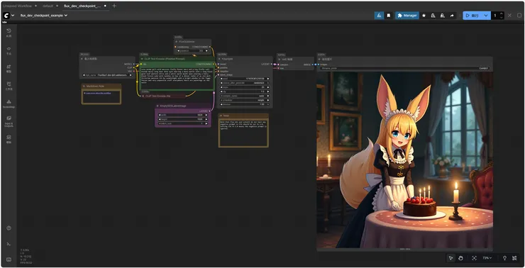 按照模板預設的文字生成圖像