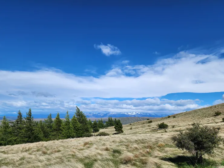 遠方能看到雪山